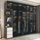 thumbnail image 5 of Wooden Organizer Wardrobe Clothes Entry Glass Door Simple Wardrobe Hanging Storage Modern Unique Quarda Roupra Room Furniture My Lux Decor Round, 5 of 12