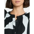 thumbnail image 3 of Time and Tru Women's Double Cloth Cotton Midi Dress, Sizes XS-XXXL, 3 of 4
