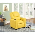 thumbnail image 6 of Marisa 23" Yellow PU Leather Kids Recliner Chair with Cupholder On-Site, 6 of 10
