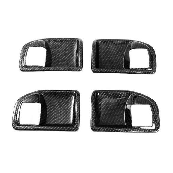 ASFIT-Autoparts Car Inner Door Handle Bowl Cover Trim Frame Jk 4Door Front Left Right Rear for Jeep for Wrangler 2011-2017 Carbon Fiber TCZ12020081912
