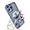 Blue, variant on Blue Rose Flower Painted Phone Case, Semi-Clear Phone Case with Glitter Glass Lens Film, Anti-Drop, Small Fresh Design for iPhone 15 14 13 12 11 Pro Max Plus Phone Case (Black,iPhone 15 Pro)