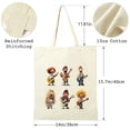 thumbnail image 3 of COMIO 1 Piece Canvas Aesthetic Women's Tote Bag Reusable Grocery Bags Singer Pixar Print 14.2x15.7in, 3 of 5