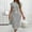 White, variant on YLOMAY Womens Summer Maxi Dress Casual Crewneck Short Sleeve Striped Split Beach Dress with Drawstring Loose Fit Weekend White XL