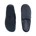 thumbnail image 3 of isotoner Herringbone Logan Hoodback Men's Slippers Color: Black Size: X-LARGE, 3 of 4