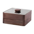 thumbnail image 3 of Mornei Wood Fruit Tray Tabletop Snack Tray with Lid Practical Nuts Storage Platter Tray 22.5x22.5x11cm, 3 of 9