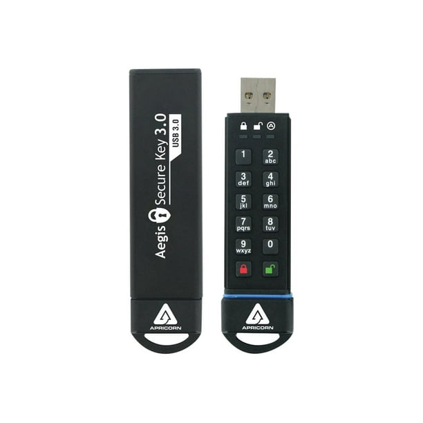 Apricorn Aegis Secure Key 3.0 - Clé USB - Cryptée - 60 GB - USB 3.0