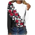 thumbnail image 1 of Hauts à Manches Longues pour Femmes T-Shirts Imprimés Décontractés Amples à Col Rond à Manches Longues Hauts Blouse T-Shirts à Manches Longues pour Femmes T-Shirts Longs pour Femmes Blouses à Manches Longues pour Femmes, 1 of 6