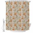 thumbnail image 2 of Shower Curtains for Bathroom, Vintage Flower, Waterproof Fabric Shower Curtain, Country Shabby Chic Floral Leaves Decorative Bathroom Curtain for Bathtub, 72"x72", No Hooks Included, 2 of 9