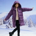 thumbnail image 5 of XIMIN Kid Girls Long Puffer Jacket Down Cotton Coat Thickened Winter Thick Warm Coat Hooded Parka Jacket with Deep Pockets Ladies Warm Winter Jacket, 5 of 6