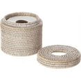 thumbnail image 2 of La Jolla Toilet Paper Roll Cover | Wicker Bathroom Decor | Freestanding Toilet Paper Storage, Basket with Lid, Bathroom Essentials, Decorative Tissue Holder, White-Wash, 2 of 9