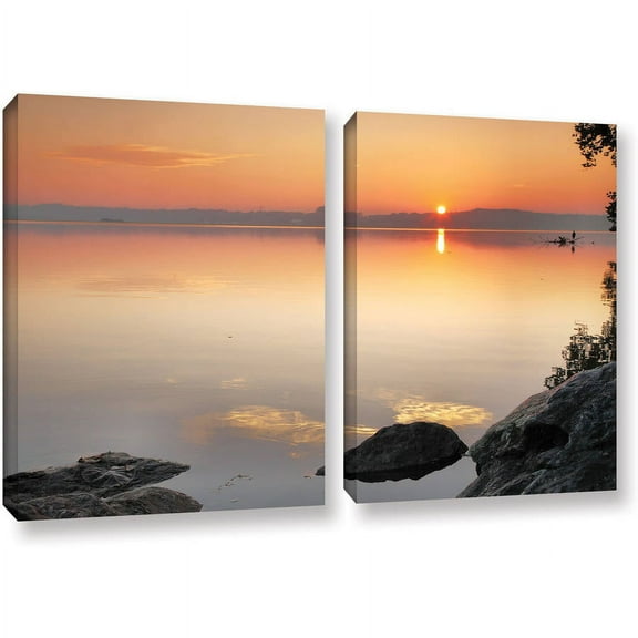 ArtWall Steve Ainsworth "Potomac Sunrise" 2-Piece Gallery-Wrapped Canvas Set