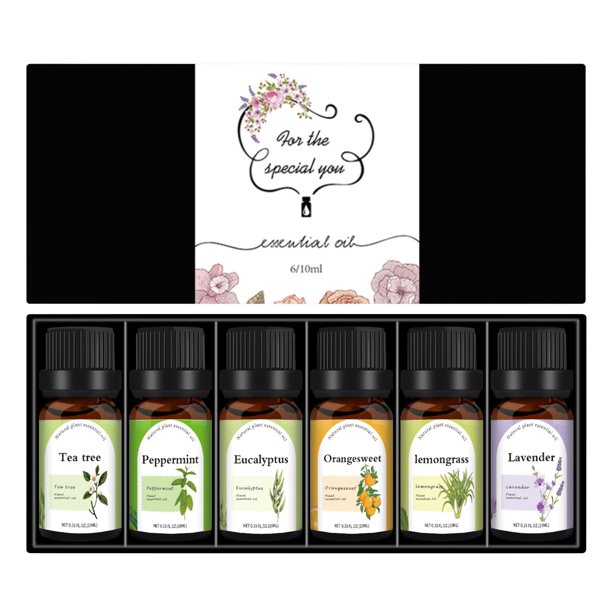 Coconut oil Essential oils 6PCS/10ML Candle Unilateral Sweet Orange Aromatherapy Teatree Oil Lavender DIY Candle Material Oil-Soluble Aromatherapy Essentialoil Essential(buy 2 get 10% off)