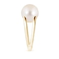 thumbnail image 3 of ANGARA Solitaire Freshwater Cultured Pearl Split Shank Ring in 14K Yellow Gold for Women | June Birthstone, Birthday, Anniversary, Jewelry Gift for Women | Pearl Ring, 3 of 9