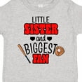 thumbnail image 4 of Inktastic Little Sister and Biggest Fan Baseball Glove and Bat Girls Toddler T-Shirt, 4 of 5