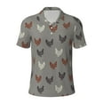 thumbnail image 2 of Daiia Rooster Pattern Men’s Polo Shirts,Solid Deck Shirt,Classic Fit, Breathable Cotton Polo for Casual and Sport Wear-Small, 2 of 9
