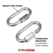 TowSmart 7280 Threaded Safety Chain Quick Links, 2 Pack