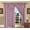 Purple, variant on Curtain Panel Set with Attached Waterfall Valance, Jacquard Fabric, (SET of 2), 54 x 84 Inches, Beige