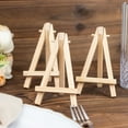 Efavormart 10 Pack | 5" Natural Mini DIY Tabletop Wooden Display Easel Stands, Rustic Place Card ...