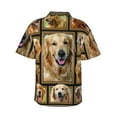 thumbnail image 3 of Golden Retriever Dog Hawaiian Shirts For Men, Summer Short-Sleeve Relaxed-Fit Button-Down Shirts Large, 3 of 9