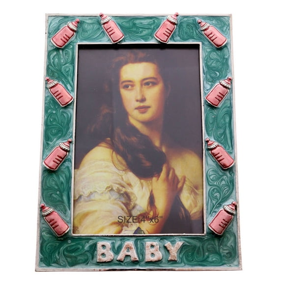 Mi Amore 4x6" display "Baby" Picture-Frame Green & Red