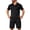 Black-06, variant on Men's Casual Matching 2 Piece Set – Textured Lightweight Short Sleeve Shirt & Shorts Outfit