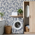 thumbnail image 4 of Peel and Stick Wallpaper Vintage Wilderness Scene Cabins Pine Trees Blue Ink Wall Mural 17.7in x 9.8ft Self Adhesive Removable Wall Paper Renter Friendly Wallpaper for Nursery Bedroom Cabinets, 4 of 8