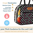 thumbnail image 6 of ComfiTime Lunch Bag - Insulated Lunch Box for Women, Large Capacity Cooler Bag for Adults & Teen, Cute Aesthetic Lunch Tote for Work, School, Extra Zippered Pocket for Wallet & Phone, 6 of 13