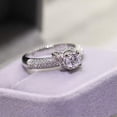 thumbnail image 6 of 1.5ct Luxury Flower Band White CZ 925 Silver Women's Wedding Gift Ring Size 5-10, 6 of 8