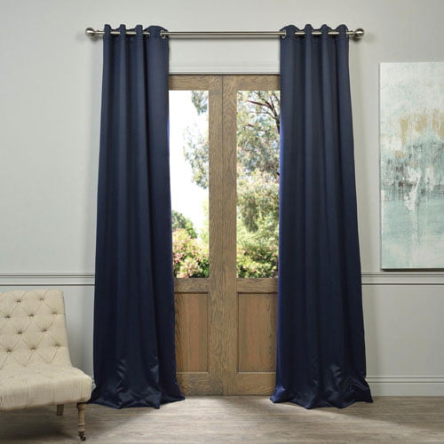 Eclipse Navy 120 Inch Blackout Curtain, 120 Inch Long Blackout Curtains