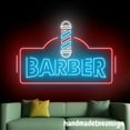 thumbnail image 4 of Handmadetneonsign Barber Neon Sign, Barber Neon Wall Art Decor, Barber Shop Wall Decor, Home Wall Sign 60106, 4 of 5