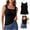 Black, variant on Womens Plus Size Tank Top Built in Bra Square Neck Slim Fit Stretch Tops Sleeveless Seamless Layering Cami S-6XL,Pink