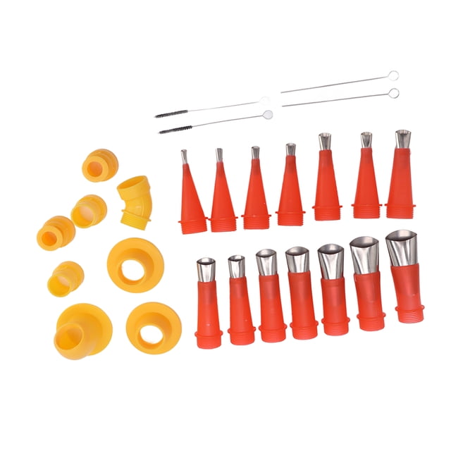 Caulking Finisher Nozzle Set, Easy To Install Caulk Extension Nozzle Kit Universal Stainless Steel and Plastic for Kitchen