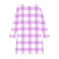 thumbnail image 5 of Odeerbi 4-14 Years Kids Girls Christmas Plaid A-Line Dress Spring Fall Long Sleeve Ballet Skater Dress Stretchy Twirly Skater School Recital Round Neck Dress Kids Girls Clothes, 5 of 5