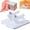 Gray * 2pcs, variant on No-Touch Snap Grip Mini Mop, Handheld Flat Mop with Built-in Scraper, Strong Clamp for Paper Towels & Wipes, ABS Compact Cleaning Tool for Kitchen Bathroom Glass Home Surface