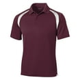 thumbnail image 5 of Yellow Rooster Men's Dry Zone Colorblock Raglan Male Polo T-Shirts Maroon/ White Black 4XL, 5 of 6