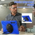 thumbnail image 5 of For Samsung Galaxy Tab S10 Ultra/S9 Ultra/S8 Ultra 14.6 inch Case, 360 Rotatable Handle Stand, Shoulder Strap, Drop-Proof Design, Blue, 5 of 7