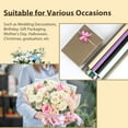 thumbnail image 3 of 20 Sheet Flower Wrapping Paper - Waterproof Floral Bouquet Wrapping Paper, Florist Supplies Packaging Paper for Wedding Birthday Gift DIY (Light purple), 3 of 6