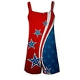 thumbnail image 6 of Biekopu Women's Shorts Jumpsuit Star Stripe Printed Sleeveless U-neck Wide Leg Playsuit for Independence Day, 6 of 6