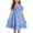 Blue, variant on Summer Dresses for Girls Short Sleeve Girls Casual Dresses Smocked Embroidered Girls Beach Dress Girl Dresses Size 6-7 Years