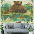 thumbnail image 4 of Orinice Bear Dog Water Tapestry Wall Hanging Unique Style Graphic Art for Living Room Bedroom Dorm 60x50inch, 4 of 6