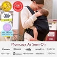 thumbnail image 4 of Momcozy Portabebés - Portabebés ergonómico, acogedor y liviano para 7-44 libras, fácil de poner, ideal para padres con manos libres, soporte lumbar mejorado, Purehug para bebés y niños pequeños, negro, 4 of 5