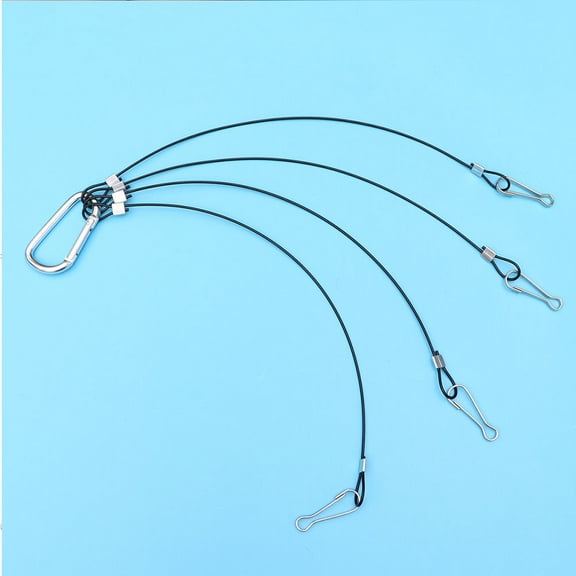 MLINS 10 Pcs Light Wire Rope Hangers for Grow Lights Hanging Planter Silver