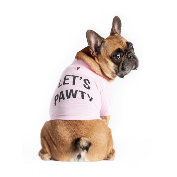 Coco Rebel Pet, Pink Pawty Graphic Dog T-Shirt