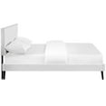 thumbnail image 4 of Modway Macie Full Vinyl Platform Bed with Round Splayed Legs in White, 4 of 7