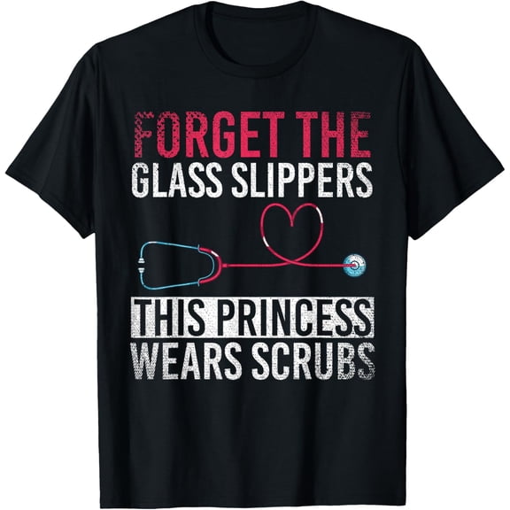 Stethoscope Heart Medical Nursery Healthcare Funny Nurse T-Shirt