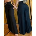 thumbnail image 1 of Pantalones de cintura alta y pierna ancha de color sólido, pantalones acampanados de metal sueltos y adelgazantes, europeos y americanos pueden agregar color, 1 of 2