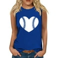 thumbnail image 2 of Wycnly Summer Saving Tank Top for Women White Tank Top Breathable Comfy Loose Classic Tank Top 2024 Casual Heart Print Sleeveless Shirt Ladies Sleeveless Shirt, 2 of 5