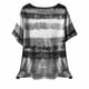thumbnail image 5 of Puntoco Liquidación de blusas cortas para mujer, blusa de manga corta con estampado de moda para mujer, camiseta de cuello redondo, 5 of 5