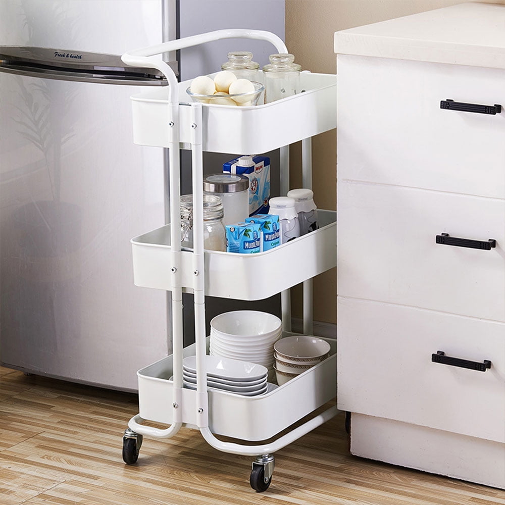 Lowestbest 3-Tier Kitchen Storage Utility Cart, Microwave Oven Stand Storage Cart, Multifunction Storage Cart for Bedroom, Kitchen, Office Lowestbest 3-Tier Kitchen Storage Utility Cart, Microwave Oven Stand Storage Cart, Multifunction Storage Cart for Bedroom, Kitchen, Office