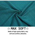 thumbnail image 4 of Stretch Dining Chair Covers, Jacquard Rhombus Dining Chair Slipcover, Removable Washable Furniture Solid Color Chair Protect Cover for Kitchen Hotel Table Banquet (4 Per Set, Peacock Blue), 4 of 6